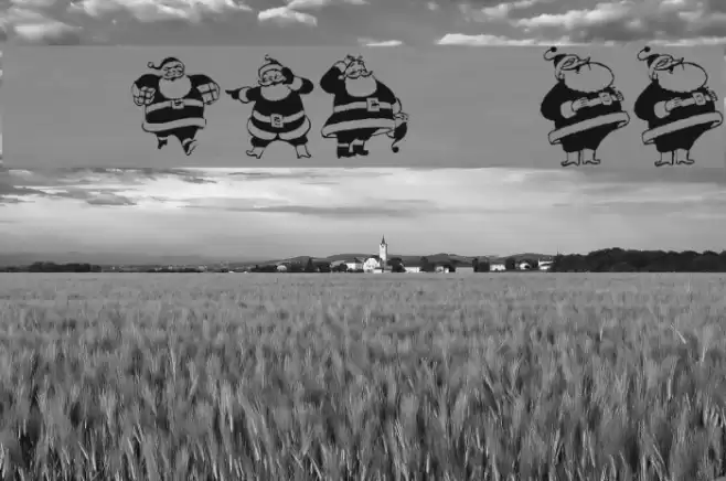 KR Eight Santas Font examples