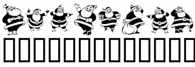 KR Eight Santas Caratteri MINUSCOLO