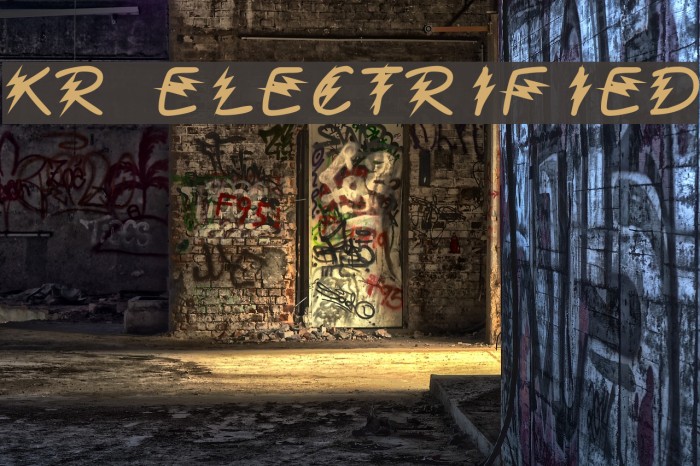 KR Electrified Font examples