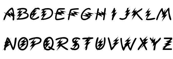 KR Electrified Font LOWERCASE