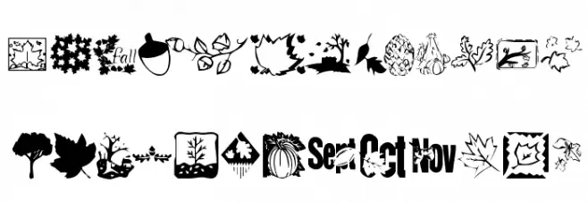 KR Fabulous Fall フォント その他の文字