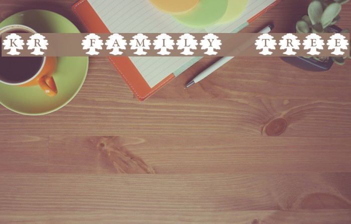 KR Family Tree Font examples