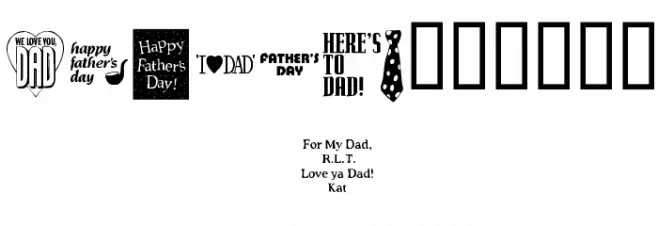 KR Father's Day Dings Font OTHER CHARS
