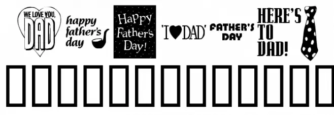 KR Father's Day Dings خط أحرف كبيرة