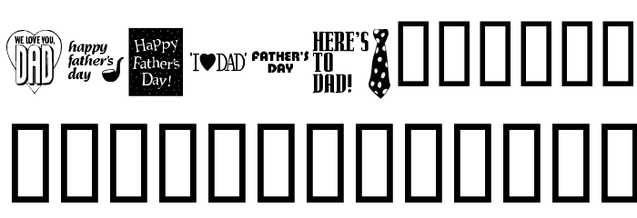 KR Father's Day Dings Font LOWERCASE