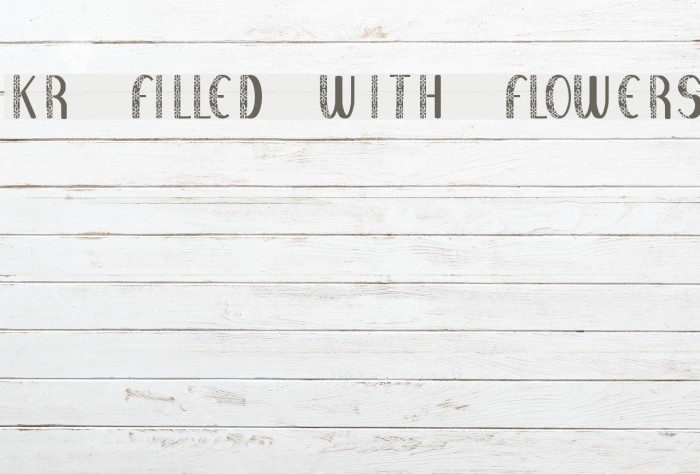 KR Filled With Flowers Font examples
