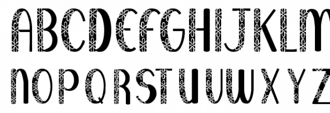 KR Filled With Flowers Schriftart Groß