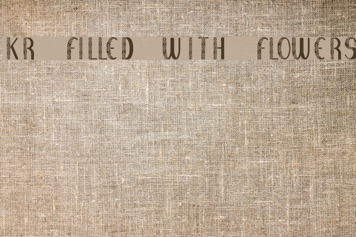 KR Filled With Flowers Font examples