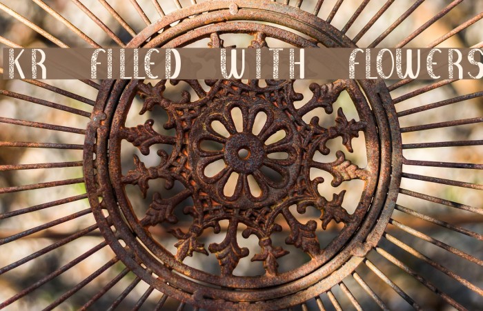 KR Filled With Flowers Font examples