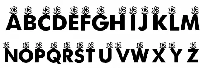 KR First Bloom Schriftart Groß