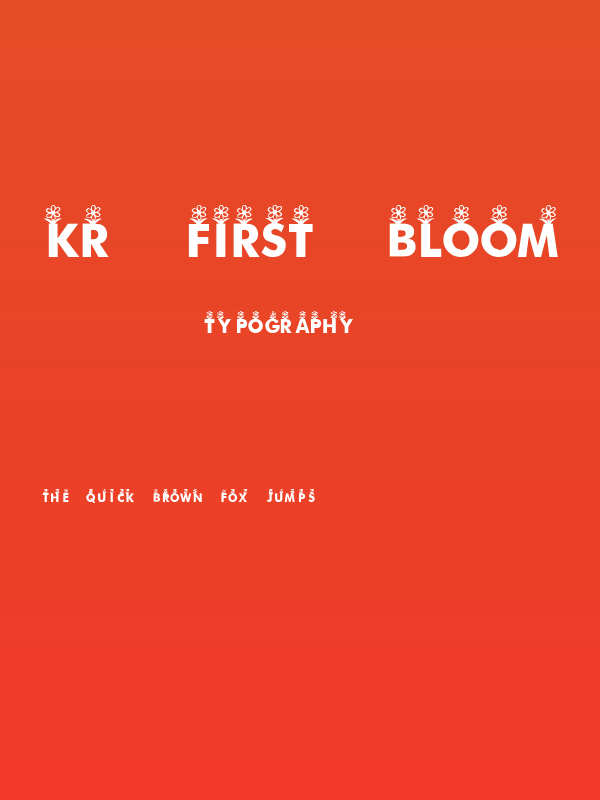 KR First Bloom Poster