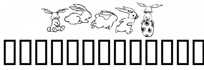KR Five Bunnies 字体 大写