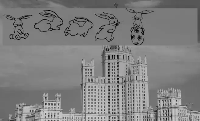 KR Five Bunnies Font examples