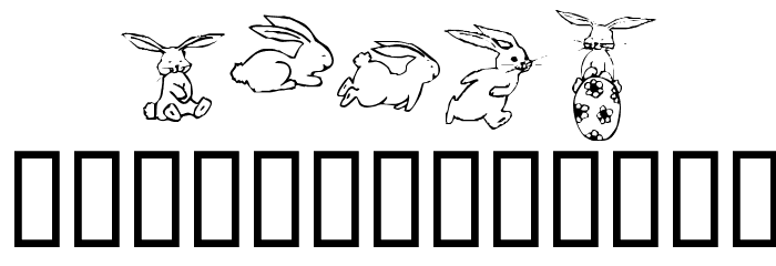 KR Five Bunnies Font LOWERCASE