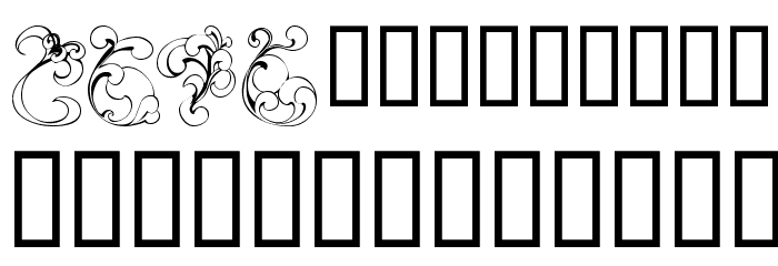 KR Fleur Flair 1 Font LOWERCASE