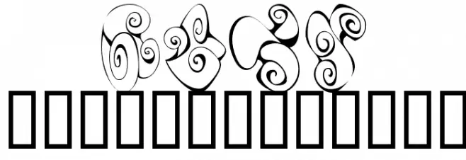 KR Fleur Flair 2 Schriftart Groß