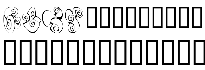 KR Fleur Flair 2 Font LOWERCASE