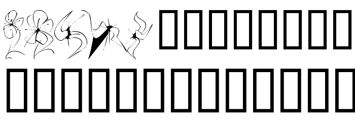 KR Fleur Flair 3 Font LOWERCASE