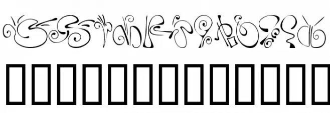 KR Fleur Flair 5 Font Litere mari