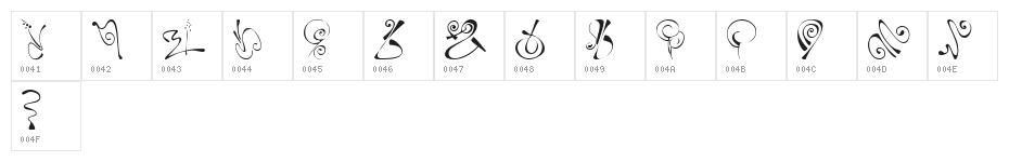 KR Fleur Flair 6 Character Map