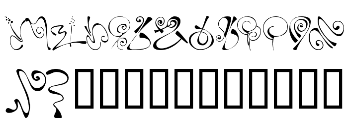 KR Fleur Flair 6 Font LOWERCASE