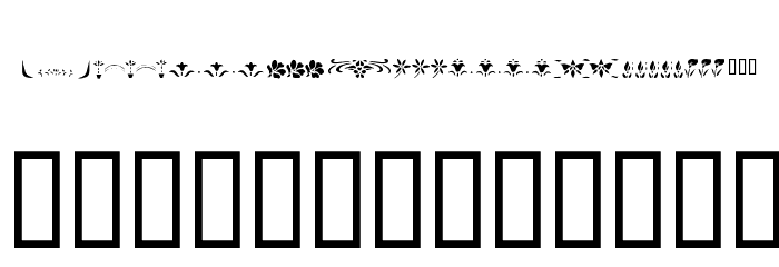 KR Fleur Flair Lines 2 Font LOWERCASE