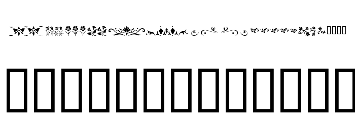 KR Fleur Flair Lines 3 Font OTHER CHARS