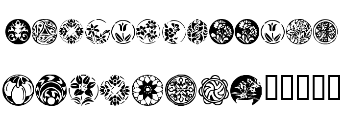 KR Fleurish Circle Font OTHER CHARS
