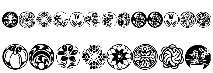 KR Fleurish Circle Font LOWERCASE