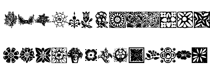 KR Fleurish Floral Font LOWERCASE