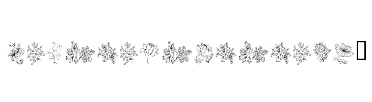 KR Floral Color Me 2 Font