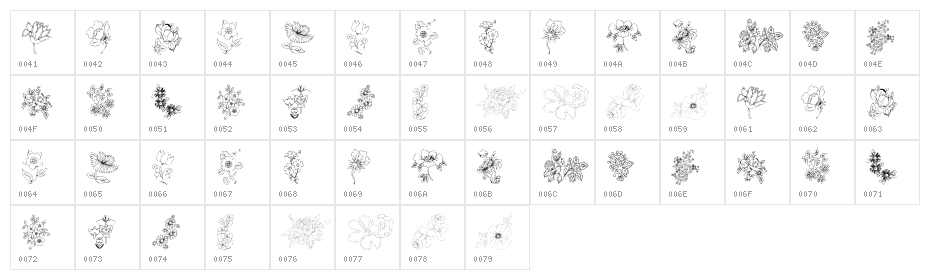 KR Floral Color Me 2 Character Map