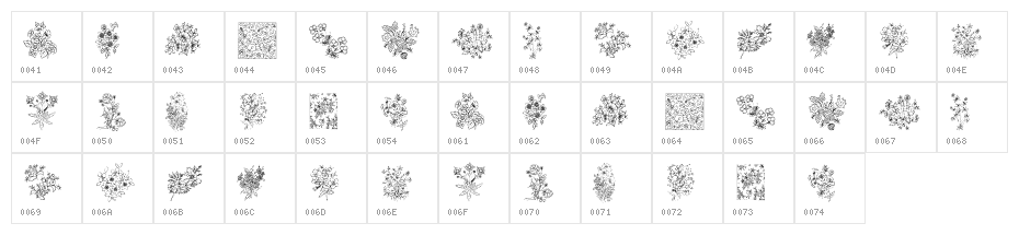 KR Floral Color Me Character Map