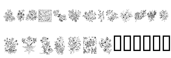 KR Floral Color Me Font LOWERCASE