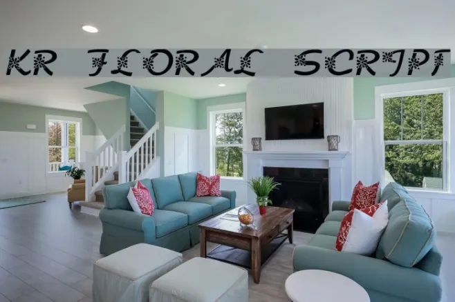 KR Floral Script Example 1
