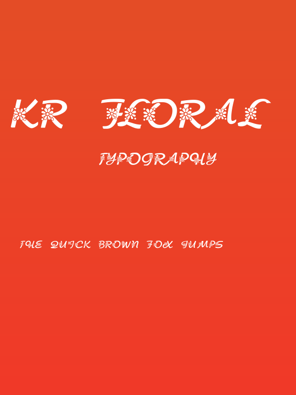 KR Floral Script Poster
