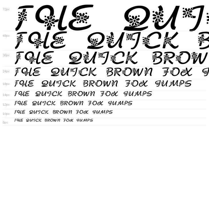 KR Floral Script Waterfall