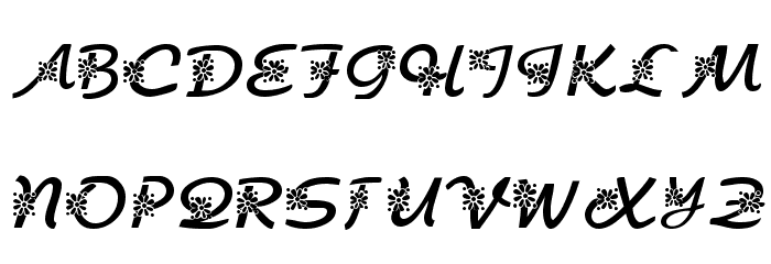 KR Floral Script Font LOWERCASE