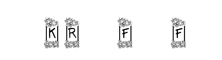 KR Flower Frame  フリーフォントのダウンロード