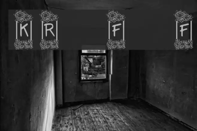 KR Flower Frame Font examples