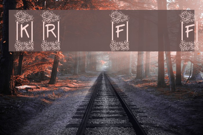KR Flower Frame Font examples