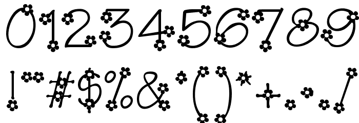 KR Flower Power Font OTHER CHARS