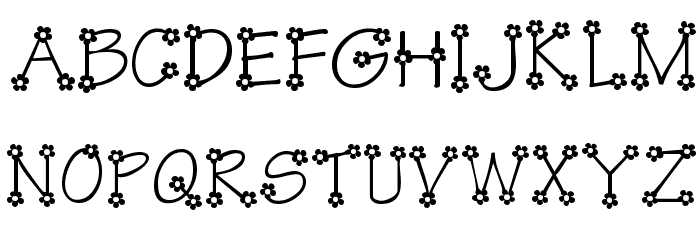 KR Flower Power Font LOWERCASE