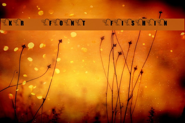 KR Font Fishin 2 फ़ॉन्ट examples