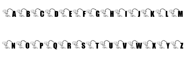 KR Font Fishin 2 फ़ॉन्ट लोअरकेस