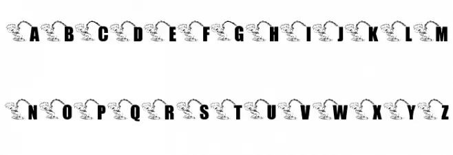 KR Font Fishin 2 Font LOWERCASE