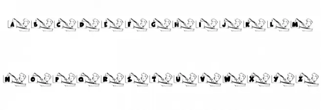 KR Font Fishin Schriftart Groß