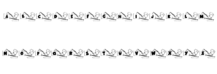 KR Font Fishin Font LOWERCASE