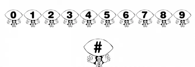 KR Foo'ball フォント その他の文字