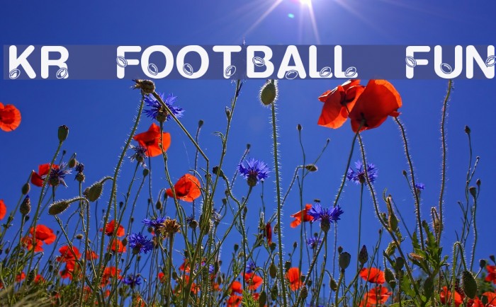 KR Football Fun Font examples
